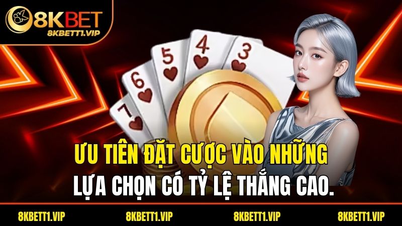 Bí Kíp Đánh Baccarat – Chiến Thuật Và Mẹo Chơi Hiệu Quả 3 Ưu tiên đặt cược vào những lựa chọn có tỷ lệ thắng cao.